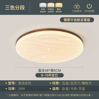 Nouvelle lampe de plafond chinoise pour salon, lampe principale en bois massif ultra-mince en noyer, style rétro, pour chambre à coucher, éclairage complet de la maison, 6000k PVC