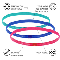 Individuelles Logo Umweltfreundliches Stoff-Haarband Modisches Buntes Workout-Haarband Sport-Grip Yoga Rutschfestes Elastisches Azo-freies Haar-Accessoire