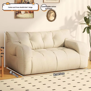Modern Style U-shaped <strong>Bean</strong> <strong>Bag</strong> Sofa Lazy Dormitory Chair Comfortable Long <strong>Sitting</strong> Sleeping Fabric Foam - Product Image 2