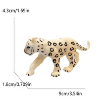 Figurines miniatures de faune sauvage en PVC pour simulation transfrontalière : Veau, Renard, Lièvre, Sanglier, Léopard des neiges, Hérisson, Raton laveur, Jouet de maternité