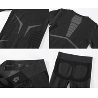 Sous-vêtement thermique sans couture Caleçon long Ski de plein air Sous-vêtement de sport serré Couche de base thermique Costume pour hommes