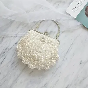 China Großhandel Mode Shell Pearl Clutch Bag Damen Geldbörse Frauen Abend taschen für Party Hochzeit Bankett