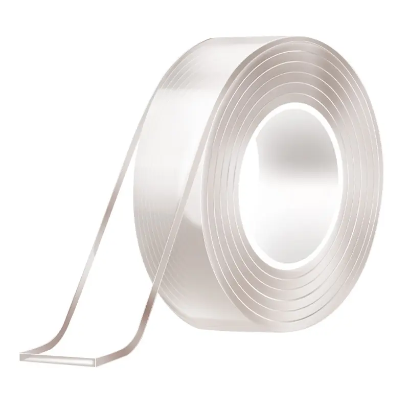 Manufacturer Directly Sales Transparent Waterproof Hook And Loop Clear Removable Double Sided Nano Gel Tape