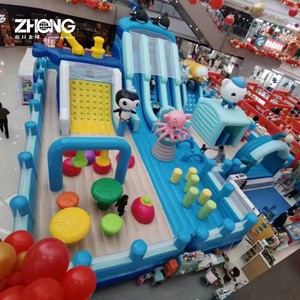 Lâu Đài nghịch ngợm trong nhà/ngoài trời trẻ em 'công viên giải trí mô hình bơm hơi Trampoline trượt hồ bơi kết hợp sản xuất kidsren của - Product Image 5