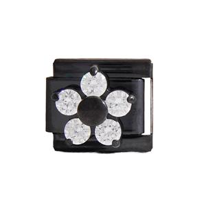 Fashion Charm <b>Bracelet</b> Zinc Alloy Interlocking DIY Jewelry Module Charms With Crystal <b>Flower</b> Star Heart Design Unisex Accessory - Product Image 3