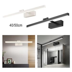 Lampada da bagno a LED da 40cm moderna lampada da parete a specchio LED da 40cm 9W/12W per bagno con illuminazione a LED in bianco e nero - Product Image 1