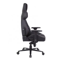 Fauteuil de jeu ergonomique pivotant en cuir PU, base cinq étoiles, design contemporain – Hauteur réglable pour ordinateur de bureau à domicile