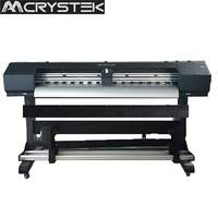 Imprimante jet d'encre éco-solvant CRYSTEK à prix réduit, 1,8 m, tête d'impression XP600, pour matériaux souples, avec vitesse d'impression DX5/DX7 de 12 m/h