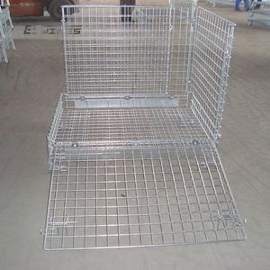 Gabbia Metallica per Stoccaggio Tappi PET, Design Pieghevole, Multilivello, Impilabile, con Telaio in Acciaio Zincato Saldato - Product Image 4