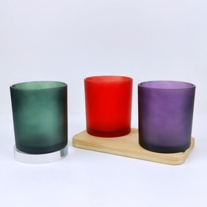 Free Sample Candle <b>Jars</b> Glass <b>Empty</b> Custom Candle <b>Jar</b> Frosted <b>Jars</b> Luxury for Candle Make - Product Image 1