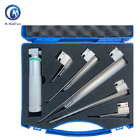 Laryngoscope vétérinaire réutilisable à LED halogène, lame en acier inoxydable médical 304, design réglable et durable, éclairage 1500 Lux