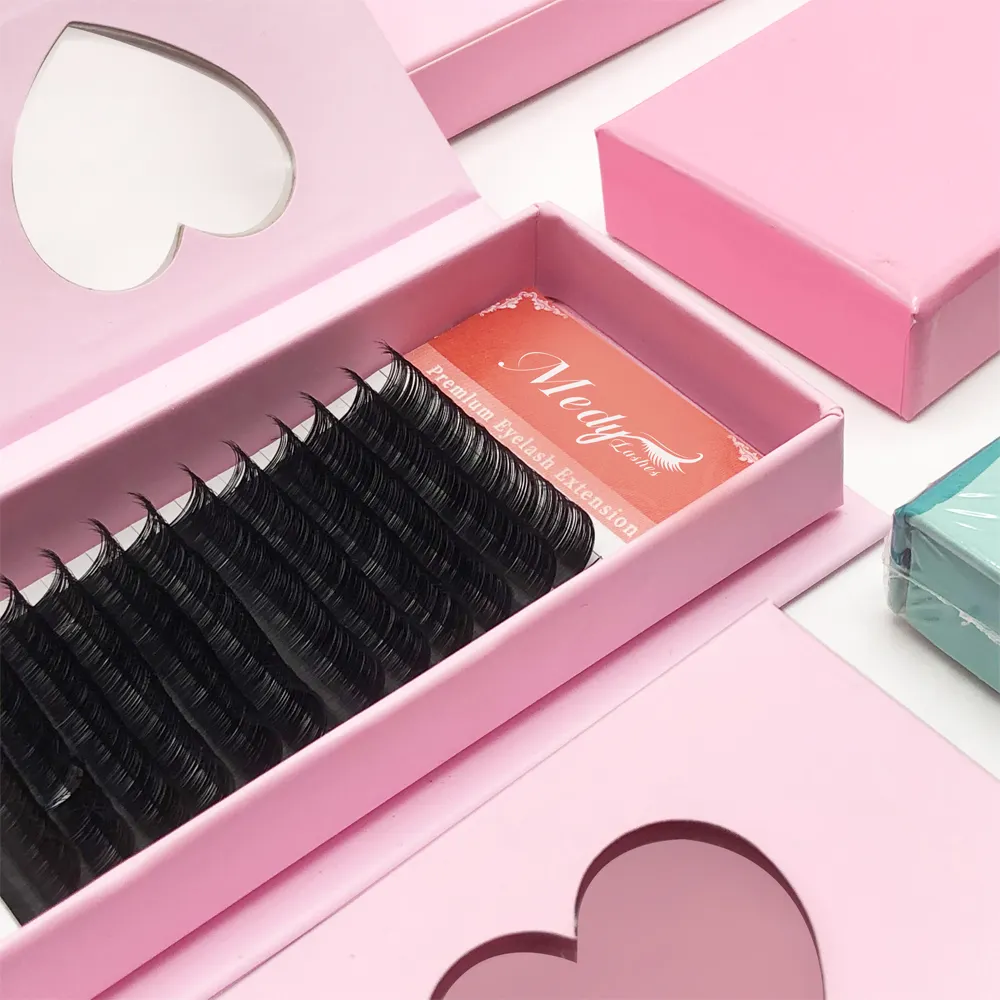 Medylashes Matte Faux Mink cá nhân mở rộng lông mi khối lượng cá nhân mở rộng lông mi nhung Lash khay