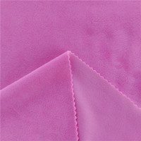 Tissu en maille warp pelucheuse 280 g/m² super doux extensible dans les 4 sens, teint, 95 % polyester 5 % élasthanne pour vêtements, ameublement et jouets