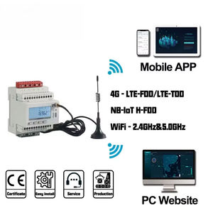 มิเตอร์วัดพลังงานแบบไร้สาย 4G LTE ขนาดกลาง รุ่น ADW300 แบบสามเฟส ติดตั้งบนราง DIN ใช้สำหรับระบบตรวจสอบระยะไกลของโรงงาน - Product Image 3