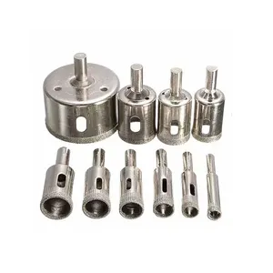 Custom Multi-Size Drill Set Glass Ceramic Diamond Tipped Hole Saw Electroplating Drill Bits For Glass Marble