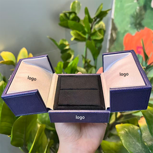 Factory Wholesale In Stock Custom Brand <b>Ring</b> <b>Box</b> With Luxury Packaging Bag & Paper <b>Box</b> For Women,Leather Double Door <b>Ring</b> <b>Box</b> - Product Image 4