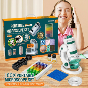 Ensemble de jouets éducatifs de <span class=keywords><strong>microscope</strong></span> en plastique portable 1200x pour les enfants - Product Image 2