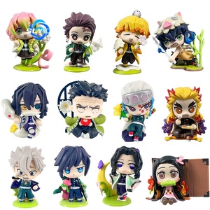 6 uds Mystery Blind Box Set juguetes Demoned Slayer PVC Anime figura Tanjiro <span class=keywords><strong>Nezuko</strong></span> Giyuu <span class=keywords><strong>Zenitsu</strong></span> figurita Blindbox muñeca Anime estatua - Product Image 2