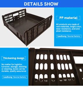 Hoge Kwaliteit Food Grade Stapelbare Geventileerde Mesh Plastic Kratten Mand Opslag Brood Bakkerij Trays - Product Image 5