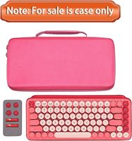 Shockproof Hard Shell Keyboard Carrying Case, Portable Storage Box with Inner Mesh Compartments and Secure Strap