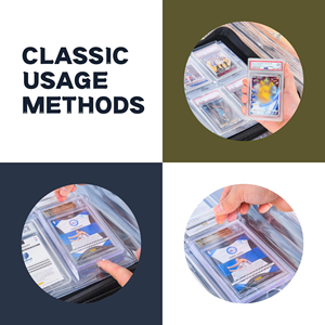Classeur pour cartes gradées à 4 pochettes, 32 emplacements, en cuir PU, avec fermeture éclair, pour cartes Toploader, album de collection - Product Image 3