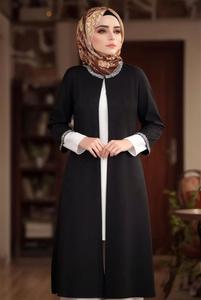 طقم نسائي جديد من 3 قطع: معطف داخلي برقبة دائرية وطقم محتشم من التونيك والبنطلون - Product Image 5