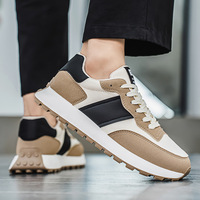 Vente en gros de chaussures de marche confortables en cuir suédé baskets décontractées antidérapantes pour hommes et femmes avec doublure en maille tendance de la mode
