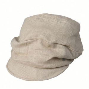 Nouvelle casquette en coton et lin pour femme, collection Printemps 2025 – Chapeau de soleil décontracté et respirant pour l'été, style gavroche - Product Image 5