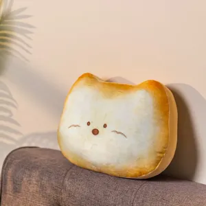 Almohada <span class=keywords><strong>de</strong></span> Peluche Súper Suave con Diseño <span class=keywords><strong>de</strong></span> Gato <span class=keywords><strong>de</strong></span> Pan Creativo, Cojín para Siesta <span class=keywords><strong>de</strong></span> Oficina, Alivio del Estrés, Venta al por Mayor, Envío Directo, ¡Oferta Caliente! - Product Image 2
