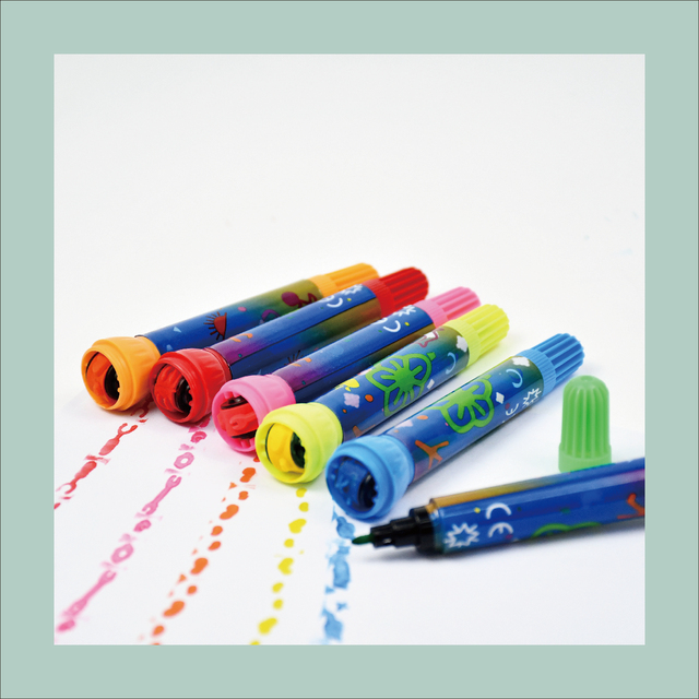 Wholesale Custom Logo Washable Dot Markers Non Toxic Kids Water Based Paint Marker Pens for Early Education Art Craft