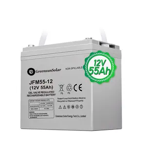 12v 55ah100ah 150ah 200ah凝胶深循环铅酸电池12v50Ah太阳能系统太阳能电池