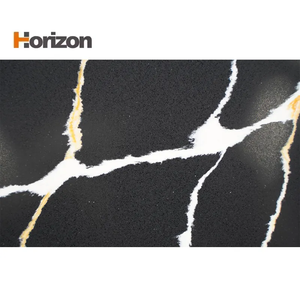 Chân Trời Đen Thạch Anh bề mặt 3cm Thiết kế nonporous đánh bóng đá thạch anh tấm cho Bàn phòng tắm backsplash - Product Image 4