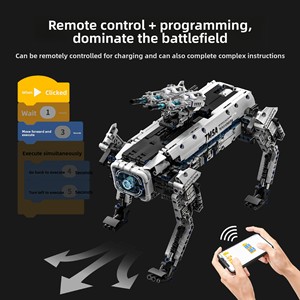 Tombwood, Juguete de Bloques de Construcción de Perro Mecánico de Ciencia Ficción, Simulación, Control Remoto, Programación, Educación Científica - Product Image 3