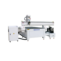 Machine de gravure CNC 3D de pointe pour le bois, la sculpture de cylindres et la gravure en relief 3D, avec moteur PLC, routeur CNC 4 axes simple