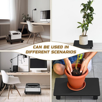 Support d'imprimante robuste sur pied avec 4 roulettes pour bureau à domicile - Étagère de rangement multifonction pour scanner, machine à fax, copieur