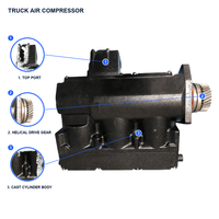 Nouvel ensemble de compresseur de frein à air à 3 cylindres, système de freinage, compresseur d'air pour camion Mercedes Benz Axor OM457, bus, OE 4571306515