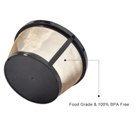 Panier filtrant réutilisable de 8 à 12 tasses avec fond fermé, compatible avec la cafetière MrCoffee