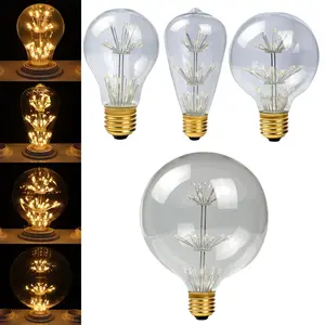 LED Edison-Glaserlampe retrolampe LED E27 3 W 220 V A19 ST64 G80 G125 Vintage Edison-Glaser-LED-Feuerwerk-Glaserlampe für Dekoration und Heimbeleuchtung