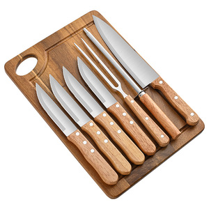 Cuchillo para carne <span class=keywords><strong>de</strong></span> 5.5 pulgadas con hoja <span class=keywords><strong>de</strong></span> acero inoxidable y mango <span class=keywords><strong>de</strong></span> madera para cocina doméstica - Product Image 6