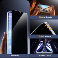 Protection d'écran en verre trempé 9H pour Samsung Galaxy S24 FE A37 A57 M35 S25 FE, couverture complète, anti-espionnage, film anti-éclats