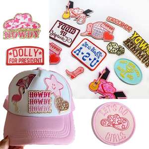 Parches Bordados Personalizados con Diseño de Rosas y Guitarra, Letra Personalizada 'Mamá', Parches Termoadhesivos Pequeños para Gorras - Product Image 6