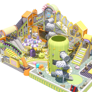 معدات ملعب داخلية كبيرة مخصصة مع تصميم منزلق LED أثاث غرفة اللعب - Product Image 2