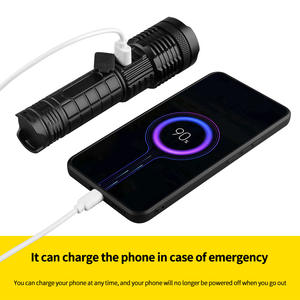 समायोज्य फोकस रिचार्जेबल फ्लैशलाइट के साथ Tikकू ज़ोमैबल फ्लैशलाइट पावर बैंक फ़ंक्शन के साथ - Product Image 4