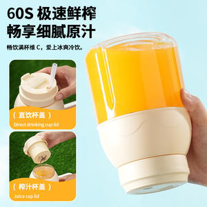 Bouteille de jus électrique portable avec grande capacité de 600 ml, batterie rechargeable intégrée, plastique de qualité alimentaire PC - Product Image 3