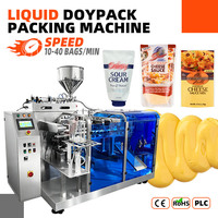 Machine d'emballage automatique pour sachets préformés de sauce au fromage et à la crème sure