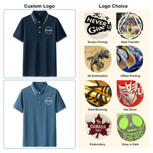 Camisetas de Algodón Piqué de Alta Calidad con Bordado, Camisetas Casuales para Gimnasio, Camisetas Polo de Compresión para Hombre, Venta al Por Mayor OEM - Product Image 3