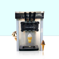 Machine à Glaces et Yaourts Glacés en Acier Inoxydable, Appareil de Bureau à 3 Saveurs, 220V, 110V, Prix d'Usine, Nouveauté