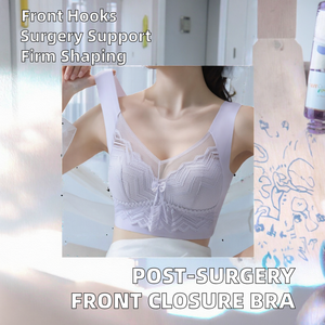 Sujetador de recuperación posquirúrgica para aumento de senos, con cierre frontal, ganchos, alta compresión, sin aros, para uso diario - Product Image 2