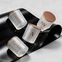Vases à bougies en verre personnalisés de 7,44 oz, 10,65 oz et 14,20 oz avec couvercles en bois pour bougies parfumées de luxe en gros