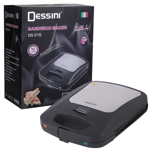 DESSINI Sản Xuất Chuyên Nghiệp Xách Tay Đa Chức Năng Điện Waffle Sandwich Maker